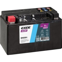 Car battery Exide EK091 12V 9Ah 120A AGM - 1